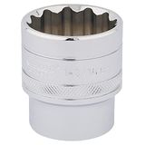 Draper 33728 1/2-inch vierkante aandrijving gepolijst chroom keizerlijke socket, 1,3/16-inch grootte