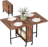 Homcom Opklapbare Eettafel - Spaanplaat - 130x80x74cm - Rustbruin