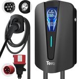 Tera Oplaadstation voor elektrische voertuigen Home Niveau 2 CE-gecertificeerd, 6 m oplaadkabel van zuiver koper, laadstation VE tot 16 A tot 480 V, model Q8