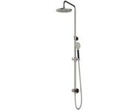 Hotbath Cobber - Stortdoucheset - 200 mm Hoofddouche - 360 mm Hartafstand - Glijstang - Rond Model Handdouche - Geborsteld Nikkel - Opbouw - 1/2 Inch Aansluiting - V01