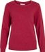 Vila Trui Viril O-neck L/s Knit Top - Noos 14054177 Jester Red/dark Melange Dames Maat - S