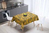Bonamaison Tafelkleed, Anti-Mold, Sneldrogend, Waterdicht, 100% Polyester Tafellaken, 140cm x 140cm - Ontworpen en Vervaardigd in Turkije