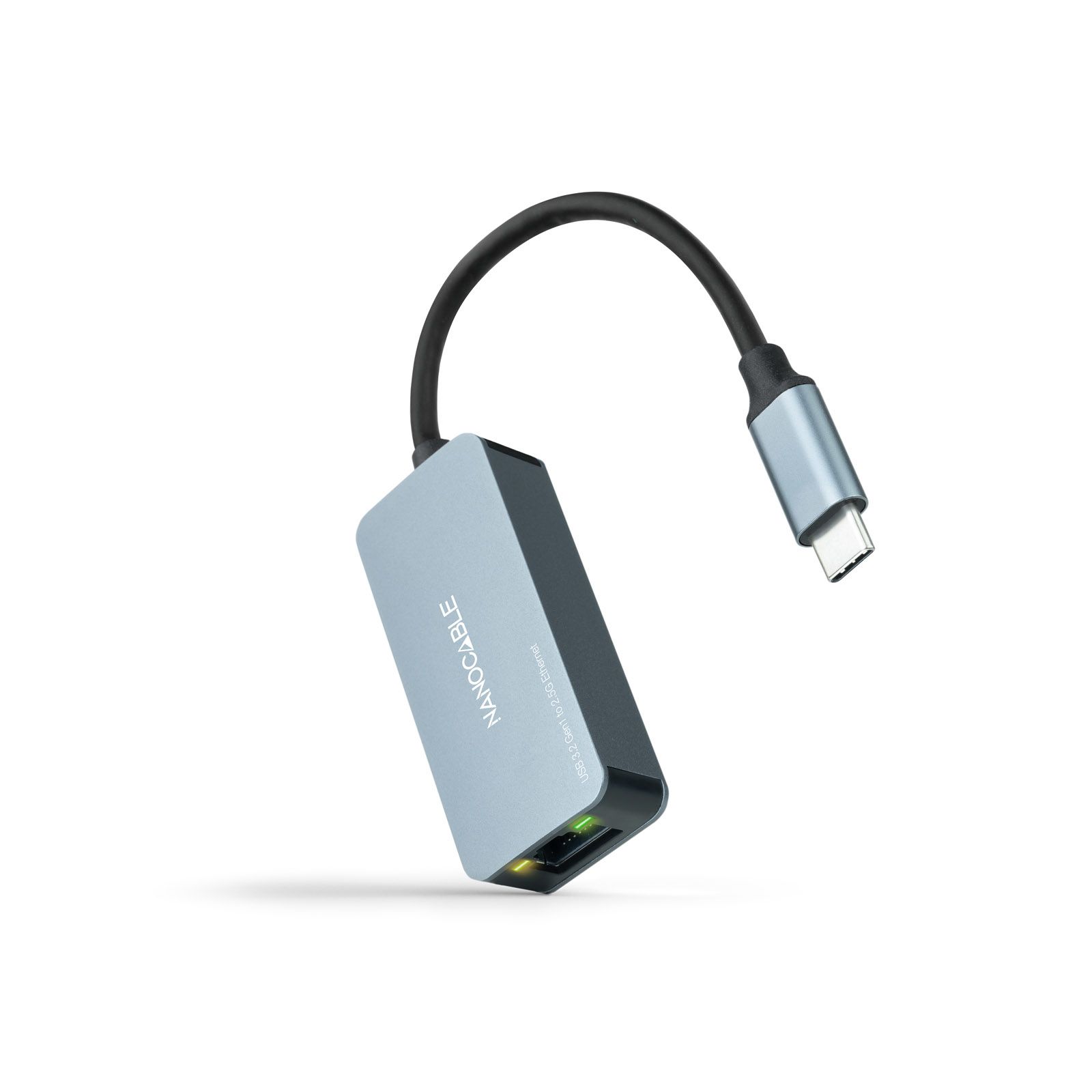 Nanocable USB-C naar Ethernet Adapter - 2.5 Gbit/s - Grijs