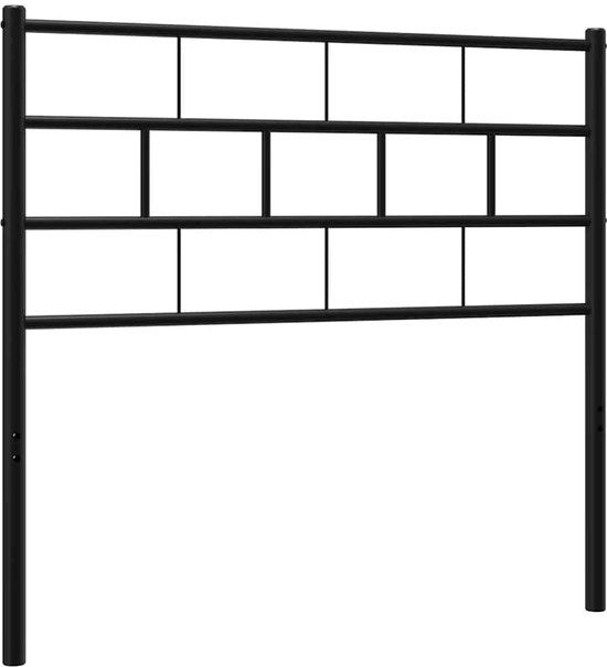 VidaXL Hoofdeind & Voeteind Zwart Staal 100 cm