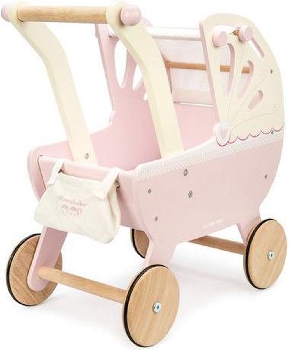 Le Toy Van Poppenwagen - Klassiek - Roze - Hout
