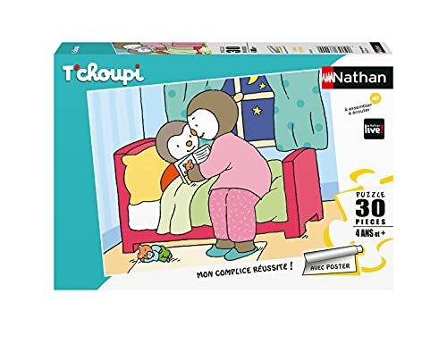 Nathan 30-delig T'choupi Fait Dodo, puzzel, hoofdbord, kinderen, jongen, games, speelgoed meisjes 3 jaar, t'choupi, 4005556863693 Neant