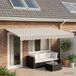 Maison Exclusive - Parasol manuel, 6 x 3 mètre, rayé gris clair et blanc