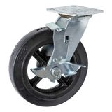 Mammuth Zwenkwiel met rem 200 x 50mm rubber