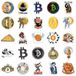 Cryptostickers - Autocollants crypto - Autocollants Bitcoin - 50 pièces - Autocollants pièce - Autocollants ordinateur portable - Crypto monnaie - Bitcoin - Passionné de crypto