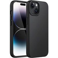 Phonillico® Zwart hoesje voor iPhone 15 - Siliconengel TPU-bescherming Zacht ultradunne
