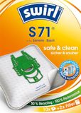 Swirl S 71 MicroPor Plus stofzuigerzak voor Siemens, Bosch stofzuiger | Anti-allergeenfilters | 10 stuks incl. 2 filters