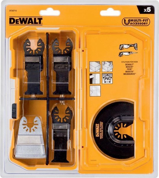 DeWalt DT20715 5 delige multitool universele zaagbladenset