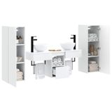 vidaXL Badkamermeubel Set Hoogglans Wit 33 x 34,5 x 100 cm