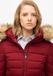 Superdry Fuji Jas Met Capuchon En Imitatiebont Dames Gewatteerde Jassen Wine Red