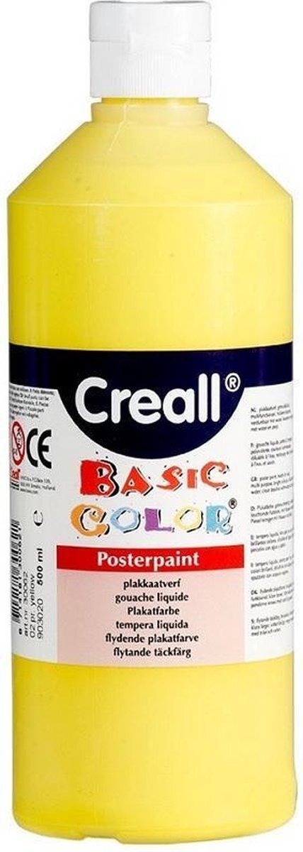 Basic Creall plakkaatverf Color 500ml - Geel