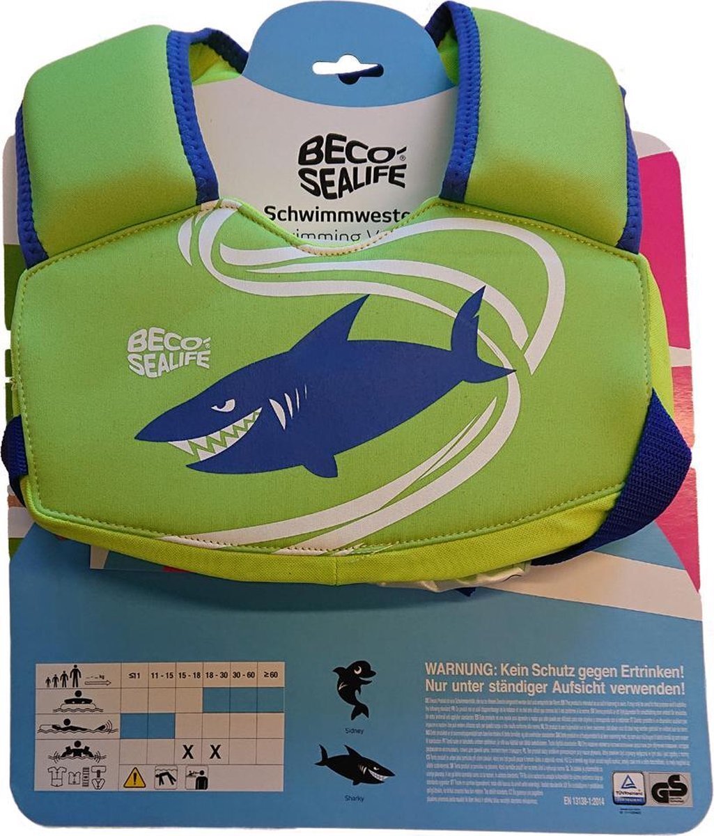 Beco BECO-SEALIFE zwemvest Easy Fit, groen, voor kinderen 15-30 kg