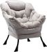 Merkloos Fauteuil - Lounge Stoel - Fauteuil met Armleuningen - Relax stoel - Grijs
