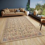Hanse Home Assia Design tapijt, Oosters, plat weefsel, oosters bloemenpatroon, antislip onderkant, klassiek hoogwaardig geweven voor woonkamer, slaapkamer, eetkamer, hal, crème, 60 x 90 cm