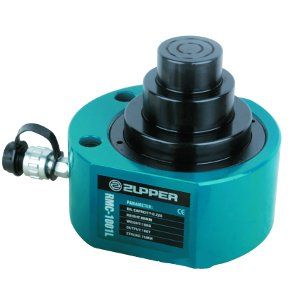 Mammuth Bol Platte cilinder dubbel 100 ton slag 75mm Blauw Kunststof