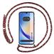 Tumundosmartphone Transparante beschermhoes voor Samsung Galaxy A34 5G met koord, roze/goud