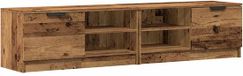 vidaXL Tv-meubels 2 st 80x35x36,5 cm bewerkt hout oud houtkleurig