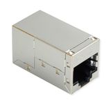 ROLINE RJ-45-koppeling afgeschermd, Cat.6A (klasse EA), zilver