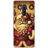OnePlus Bedrukt siliconen hoesje compatibel met OnePlus 8 Pro pere noel vintage