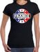 Bellatio Decorations Shoppartners Bv Have fear France is here t-shirt met sterren embleem in de kleuren van de Franse vlag - zwart - dames - Frankrijk supporter / Frans elftal fan shirt / EK / WK / kleding S