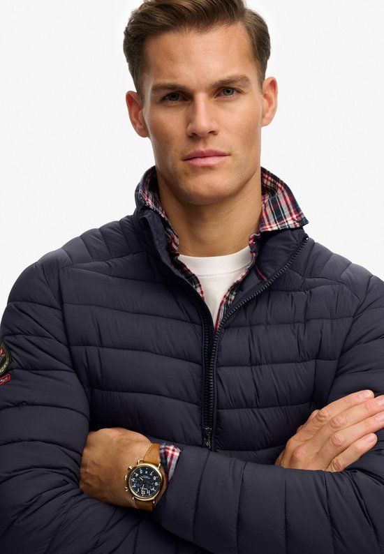 Superdry Fuji Lite Gewatteerde Jas - Heren - S - eclipse navy