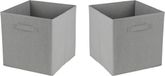 Urban Living Opbergmand Square Box - 4x - karton/kunststof - 29 liter - grijs - 31 x 31 cm