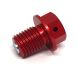 Zeta Boulon de vidange magnétique Aluminium Rouge M12x15-P1.5 Honda Yamaha Kawasaki ZE58-1523