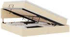 vidaXL Opbergbed met matras en hoofdeinde Crème 160 x 200 cm fluweel