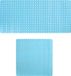 MSV Douche/bad anti-slip matten set badkamer - rubber - 2x stuks - lichtblauw - 2 formaten