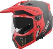 FC-Moto Merkur Pro Air Endurohelm Zwart/Rood Maat M