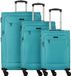 D & N Travel Line 6804 4-wiel kofferset 3st. - Zachte bagage - Combinatieslot - petrol