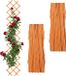 Relaxdays Trellis - set van 3 - 270x45 cm - uitschuifbaar - hout - oranje