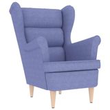 VidaXL Fauteuil 74x84x100 cm stof jeansblauw