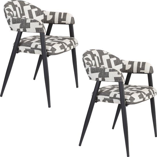 Dutchbone Miyo Eetkamerstoelen Armleuning - Set van 2