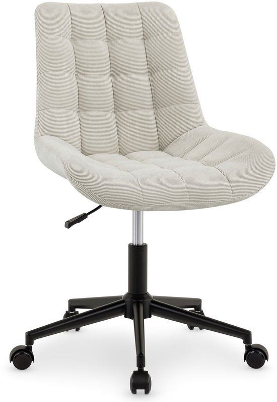 IDIMEX Draaistoel VASILO met corduroy – beige