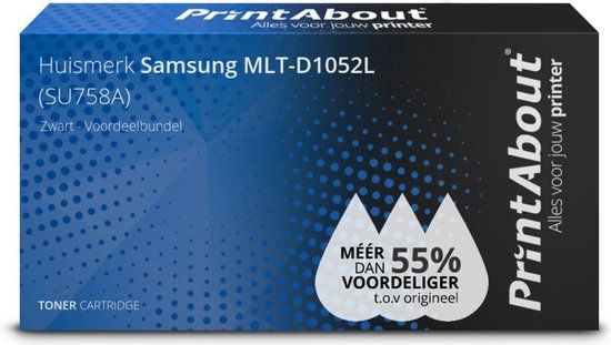 PrintAbout Huismerk Samsung MLT-D1052L Toner Zwart 2-pack | Compatibel