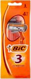 BIC 3 Sensitive Wegwerpscheermesjes Mannen - Pak van 4 Stuks
