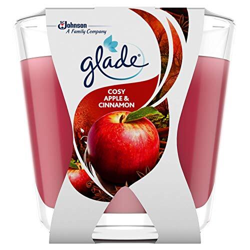 Glade (Brise) Décor Geurkaars in glas, Apple & Cinnamon (appel en kaneel), tot 23 uur brandduur, verpakking van 6 stuks (6 x 70 g)