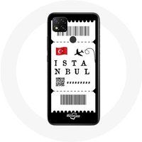 Maniacase Etui voor Xiaomi Redmi 9C Air ticket Istanbul