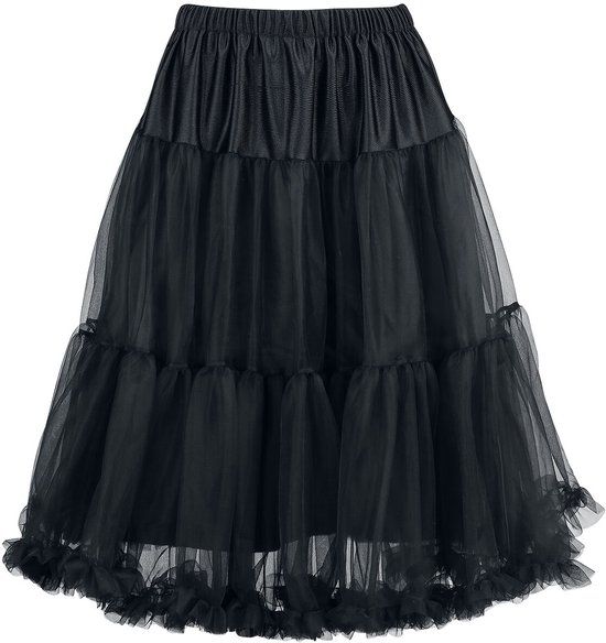 Hell Bunny Penelope Petticoat Dames Midirok - Zwart