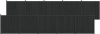 vidaXL Hekpaneel - 10 stuks - 1755 x 186,5 cm - WPC en Aluminium - Zwart