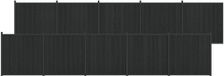 vidaXL Hekpaneel - 10 stuks - 1755 x 186,5 cm - WPC en Aluminium - Zwart