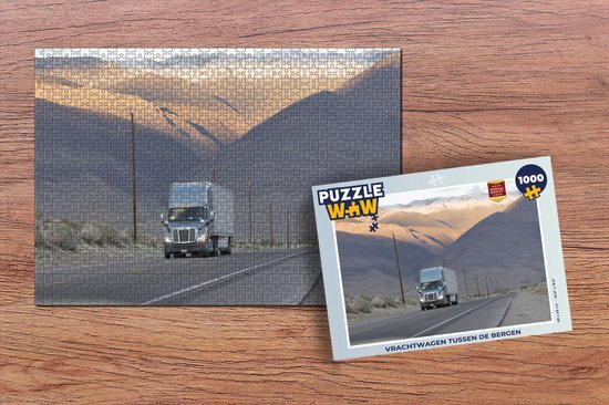 MuchoWow Puzzel Vrachtwagen tussen de bergen - Legpuzzel - Puzzel 1000 stukjes volwassenen - Sinterklaas cadeautjes - Sinterklaas voor grote kinderen