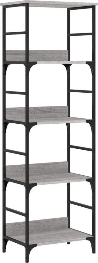 vidaXL Boekenrek 50x33x153 cm bewerkt hout grijs sonoma eikenkleurig