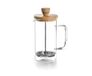 Lacor - 62161 houten koffiezetapparaat, Franse koffiepers, roestvrijstalen filter, 8 kopjes, roestvrij staal en bamboehout, 1 l