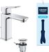GROHE Dice Robinet de lavabo - Taille M - Économie d'eau - Avec tirette - Chrome